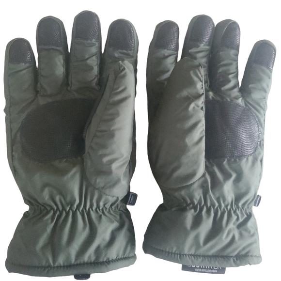 NWT LL Bean Water-repellent Down Winter Gloves 100% Goatskin Leather Palms - Picture 2 of 5